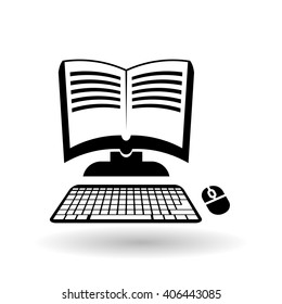 Vector illustration of Online training , editable icon