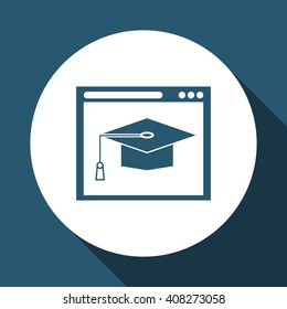 Vector illustration of Online training , editable icon