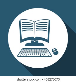 Vector illustration of Online training , editable icon