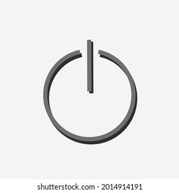 Vector illustration of on-off button icon