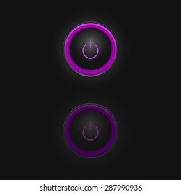 Vector illustration of on/off button for your design