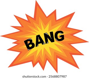 vector illustration onomatopoeia explosion with bang text