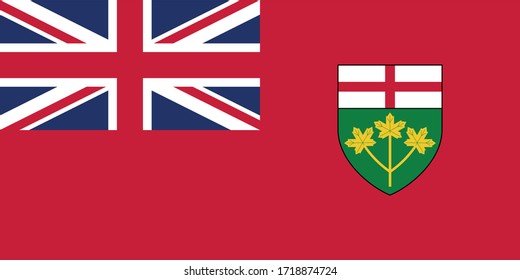 vector illustration of Ontario flag
