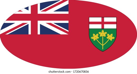 vector illustration of Ontario flag
