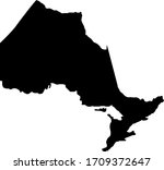 vector illustration of Ontario map