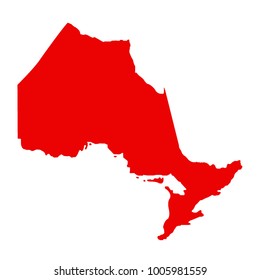 Vector Illustration Of Ontario Map