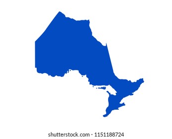 vector illustration of Ontario map