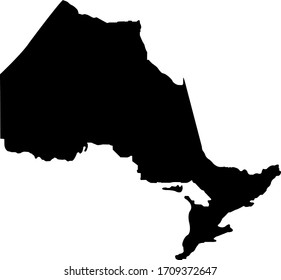 vector illustration of Ontario map