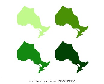 Vector Illustration Ontario Maps Stock Vector (royalty Free) 1351032344 