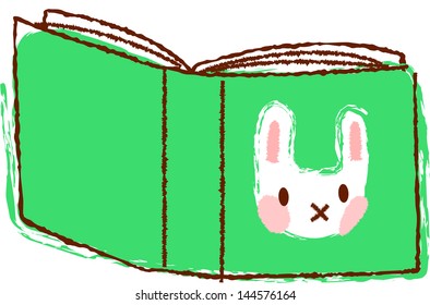 Vector illustration of an open book