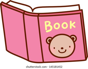 Vector illustration of an open book
