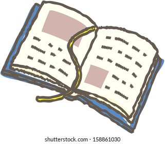 Vector illustration of an open book  