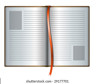 Vector illustration. Open book.
