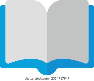 Vector illustration of an open book. Education, learning and reading.