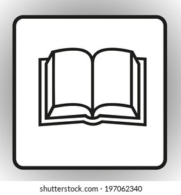 vector illustration Open book - Vector icon