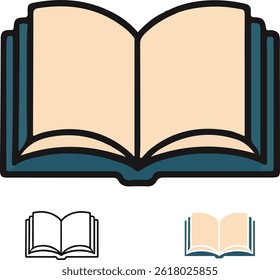 vector illustration of open book icon