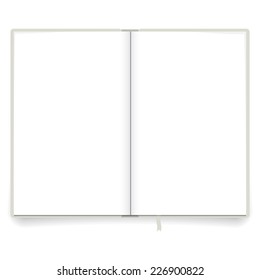 Vector illustration of open book mock up