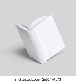 Vector illustration of an open book.  Realistic illustration for mockups, showcasing content, templates and minimalist visuals.
