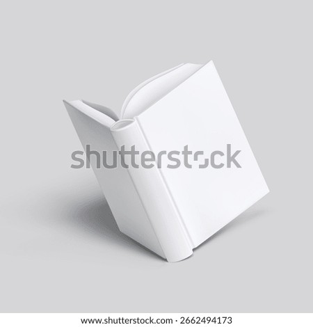 Vector illustration of an open book.  Realistic illustration for mockups, showcasing content, templates and minimalist visuals.

