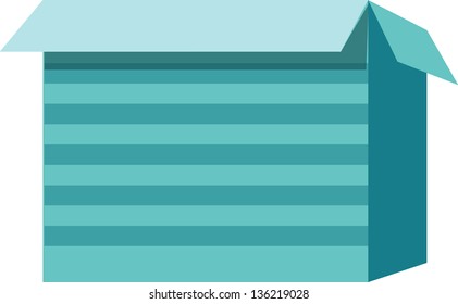 Vector illustration of an open box