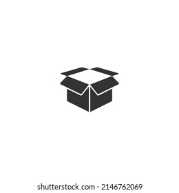 Vector illustration with Open Box icon vector. Package flat  sign