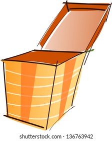 Vektorgrafik einer offenen Geschenkbox