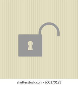 Vector illustration of Open Lock vector symbol
