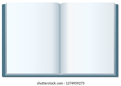 Vector illustration of an open notebook.(Blank)