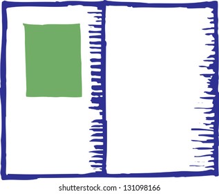 Vector illustration of an open passport