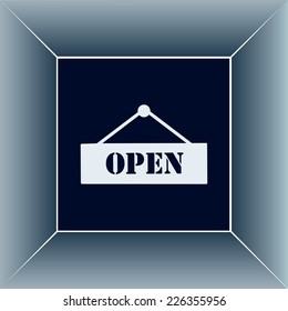 Vector illustration open sign 