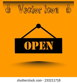 Vector illustration open sign 