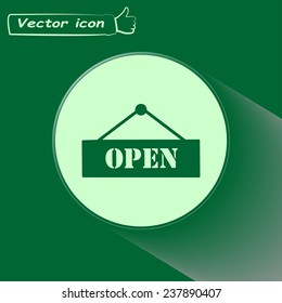 Vector illustration open sign 