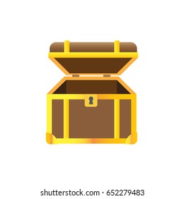 Vector illustration of open treasure chest