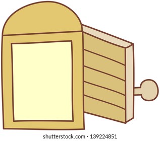 Vector illustration of an open window