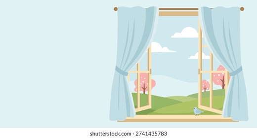 Ilustración vectorial una ventana