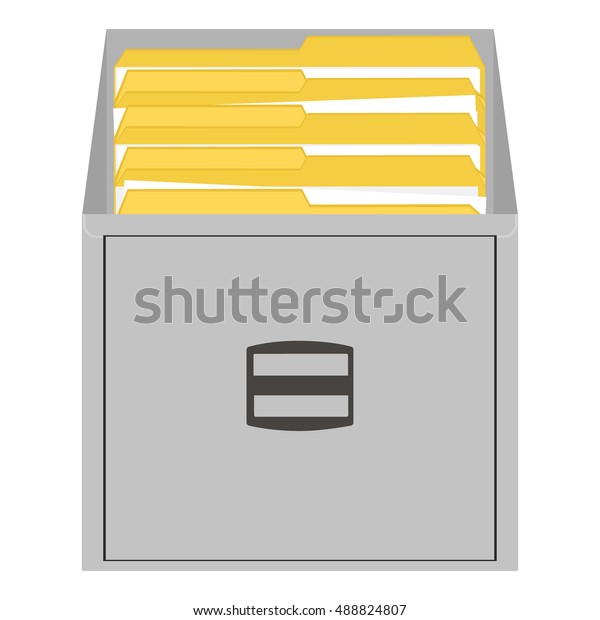 Vector Illustration Opened Card Catalog File Stock Vector Royalty