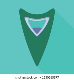 Vector illustration of opener and metallic icon. Graphic of opener and bottle stock symbol for web.