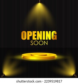 vector illustration for opening soon banner flyer psoter