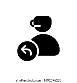 Icono de información del operador de ilustración o color negro del logotipo con estilo de diseño de línea