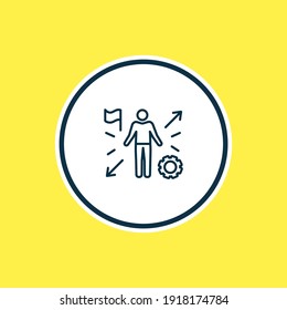 Vector illustration of opportunities icon line. Beautiful emoji element also can be used as solving icon element.