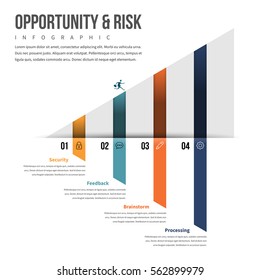 Vector illustration of opportunity and risk infographic design element.