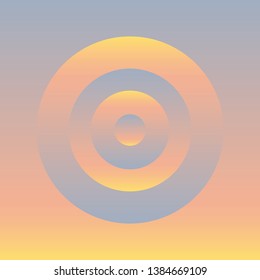 vector illustration of optical effect with gradient circle on blurry background for abstract concentric visuals