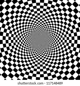 Vector Illustration Of Optical Illusion Background