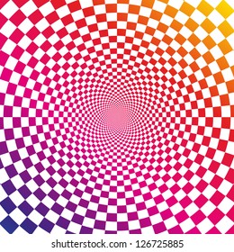 Vector illustration of optical illusion background