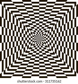 Vector illustration of optical illusion background