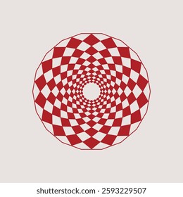 vector illustration of optical spiral illusion, mandala design