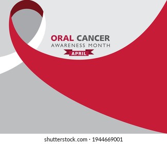 Vector illustration of Oral Cancer Awareness Month observed in  April every year
.