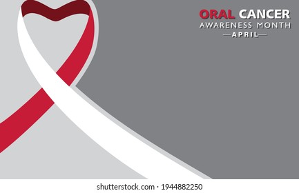 Vector illustration of Oral Cancer Awareness Month observed in  April every year
.