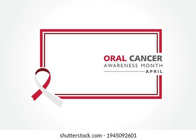 Vector illustration of Oral Cancer Awareness Month observed in  April every year
.
