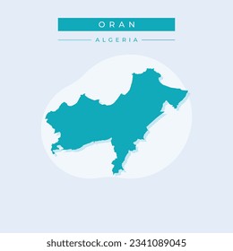 Vector illustration vector of Oran map Africa